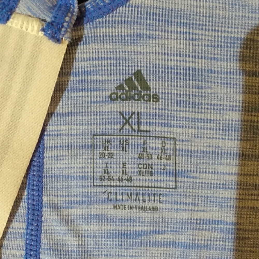 Adidas Women's Light Blue Tank with Yellow Straps - Picture 3 of 7